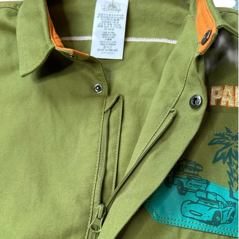 DISNEY CARS Lightning McQueen Dino Park Green‎ Jumpsuit Size 9/10 Halloween